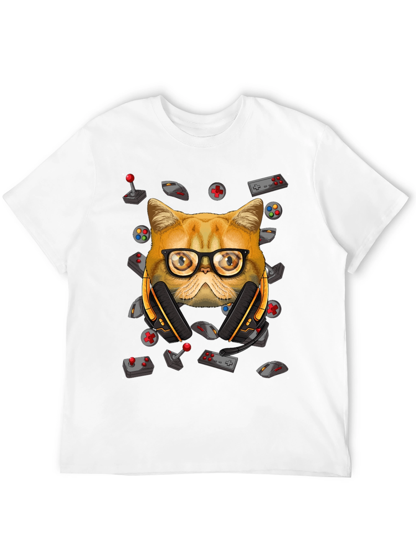 Gamer Cat T-Shirt - Funny Graphic Tee