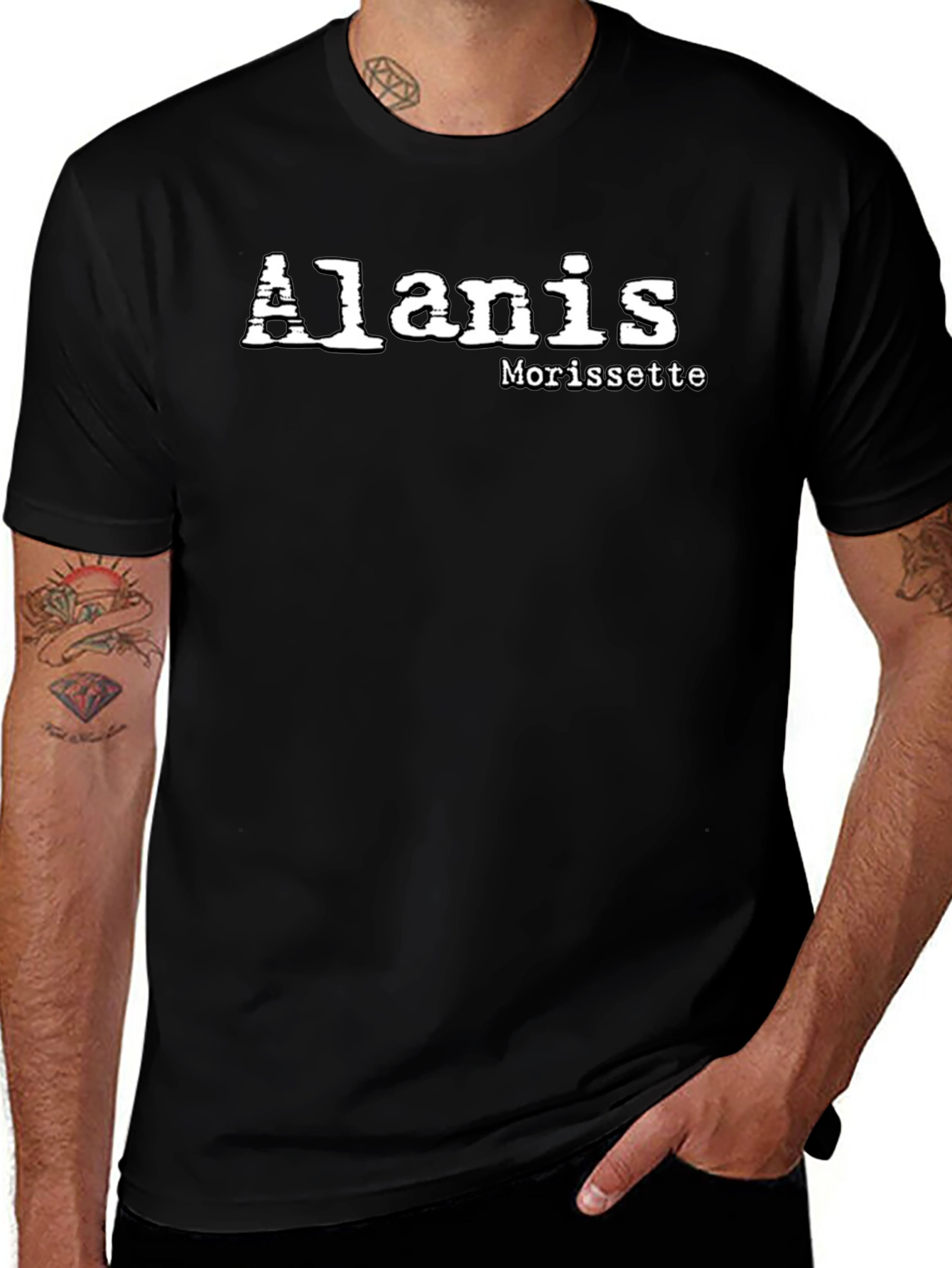 Alanis Morissette Black Graphic T-Shirt