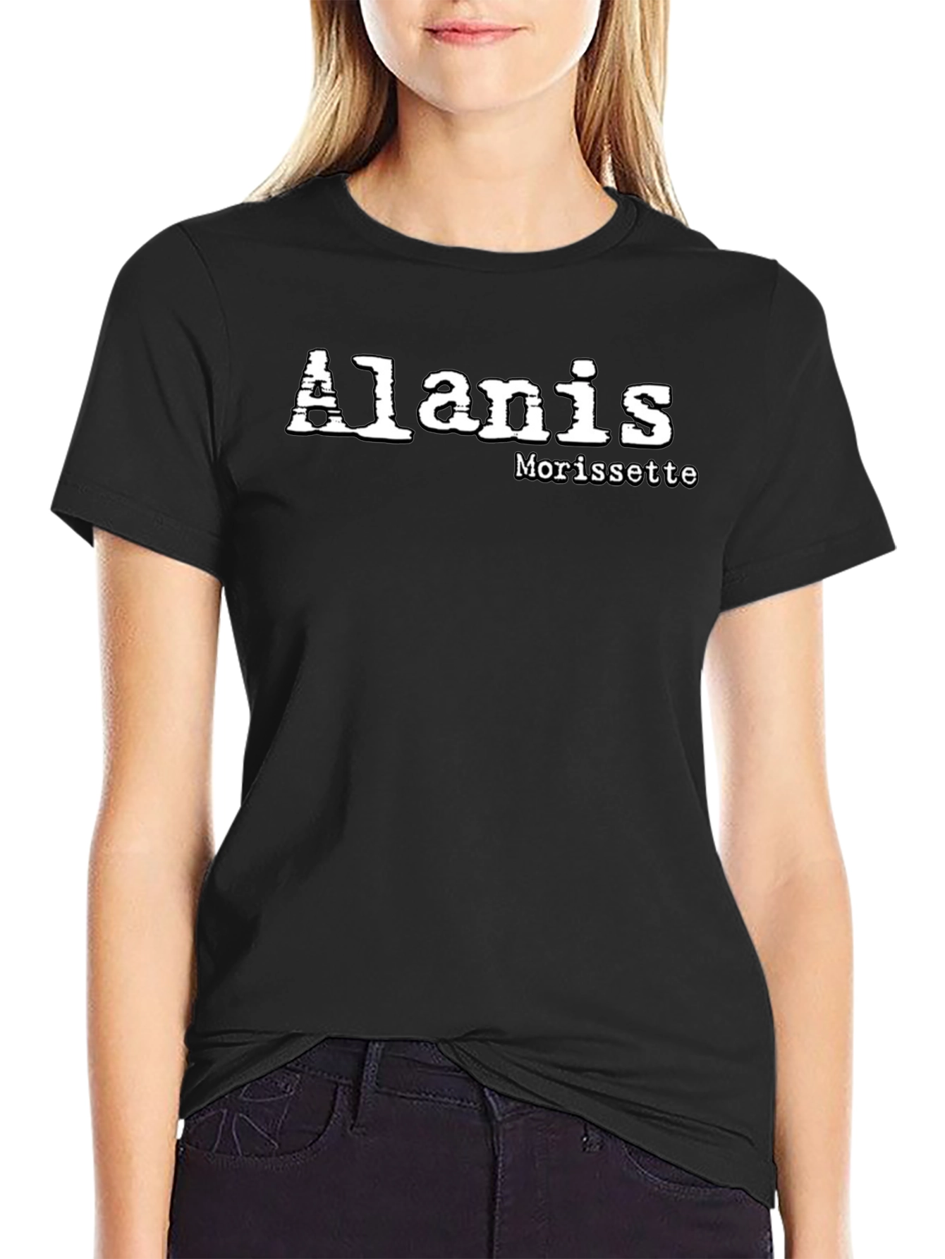 Alanis Morissette Black Graphic T-Shirt