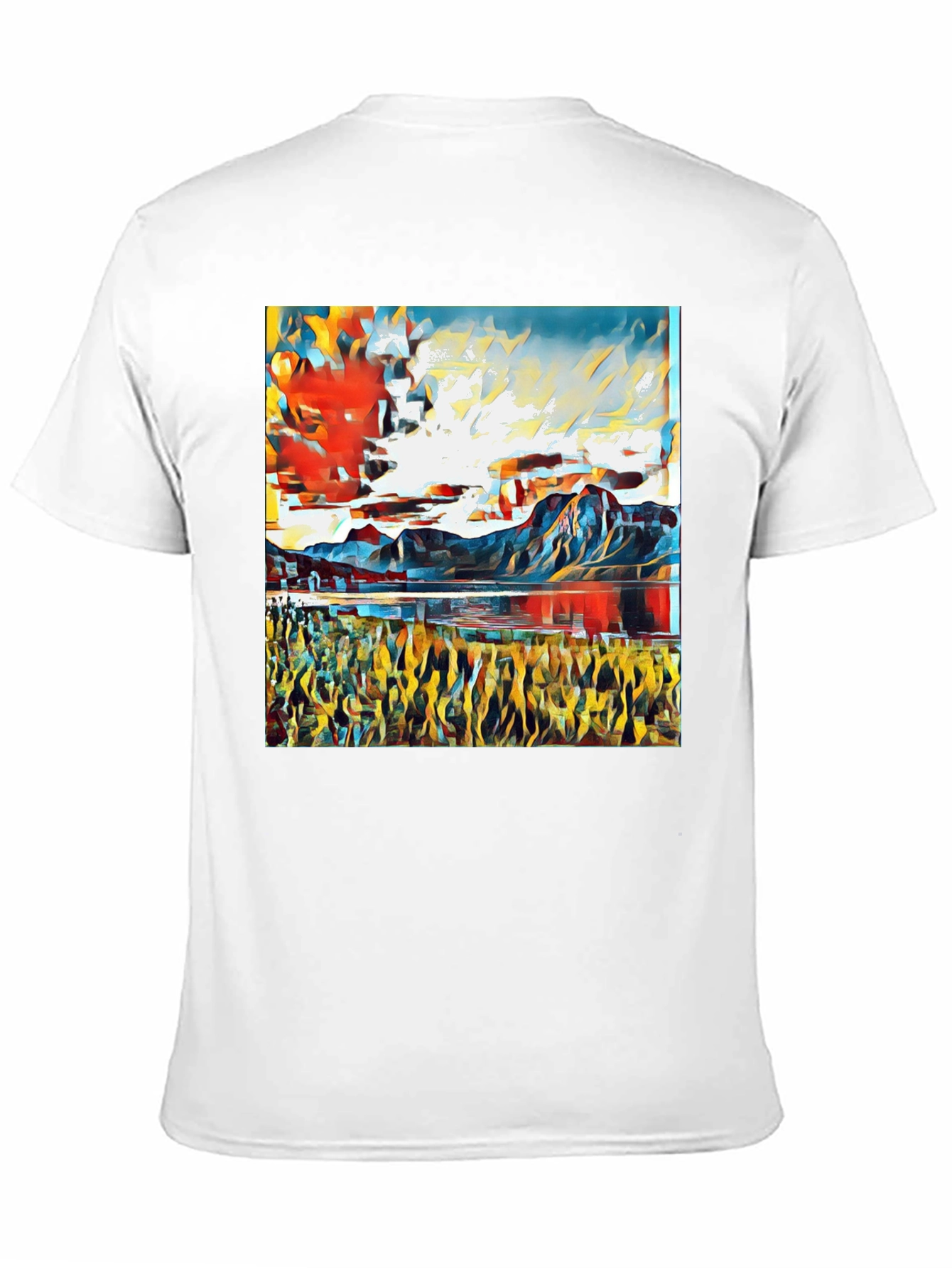 Abstract Landscape Graphic Tee - Stylish Art Shirt