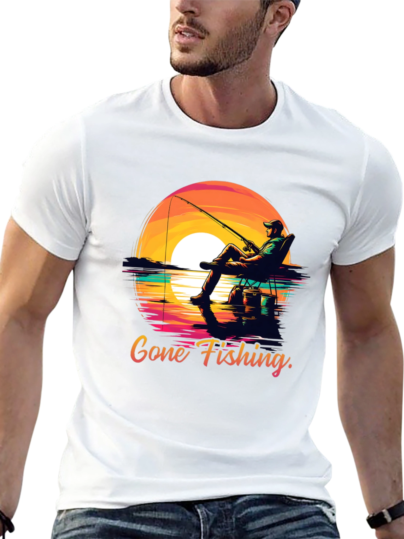 Gone Fishing Graphic Tee