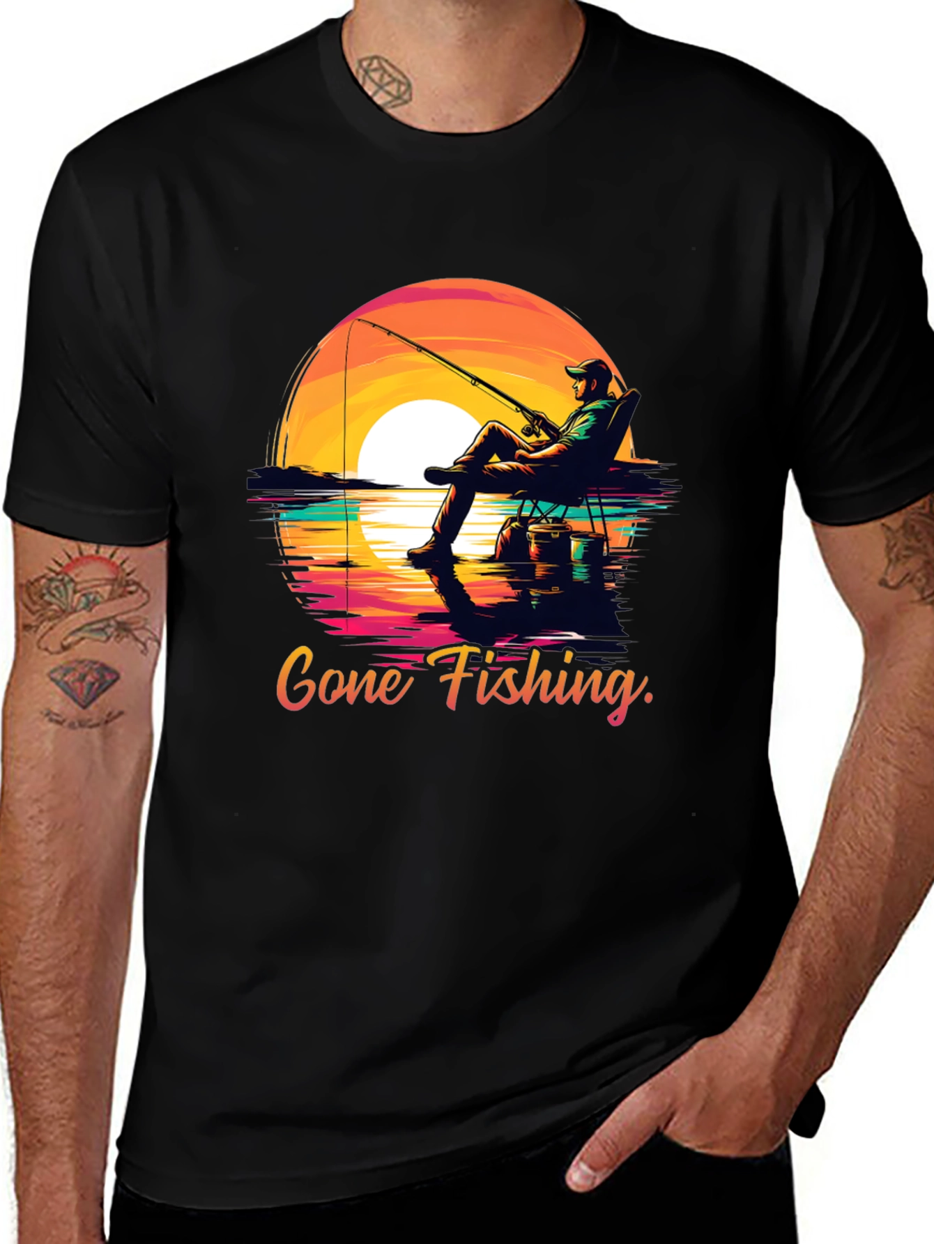 Gone Fishing Graphic Tee