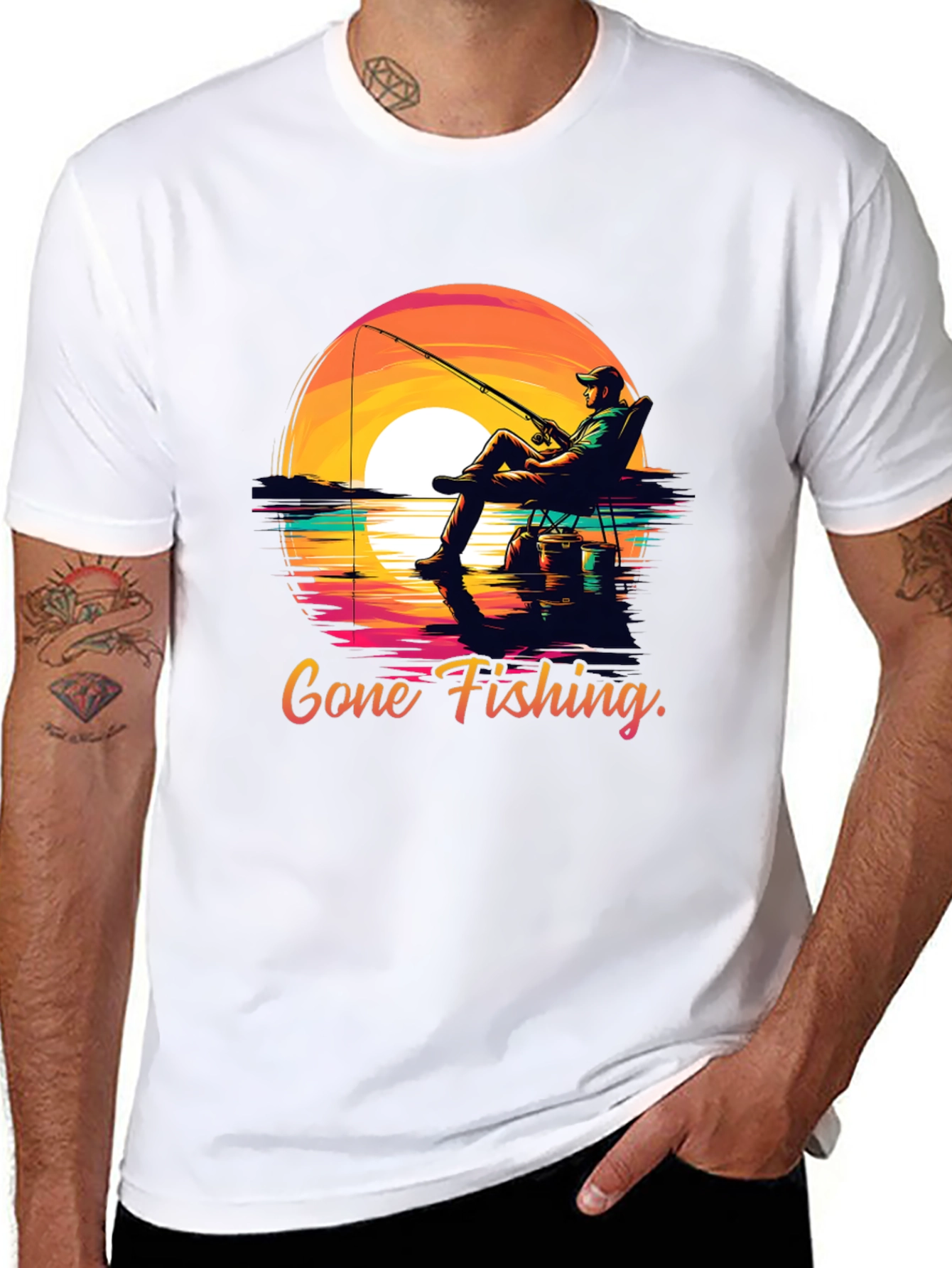 Gone Fishing Graphic Tee