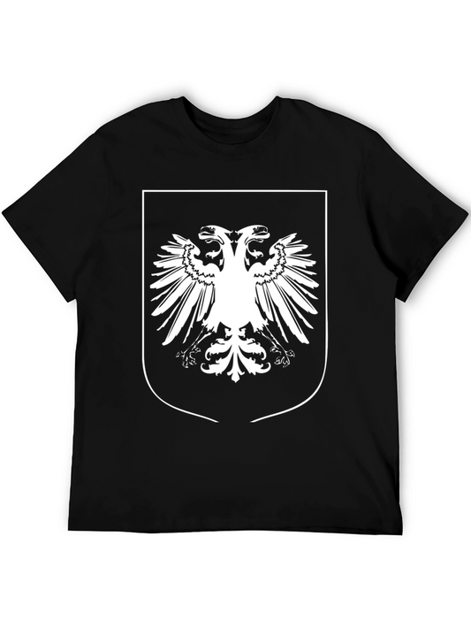 Albanian Eagle Graphic Tee - Black Short Sleeve Shirt