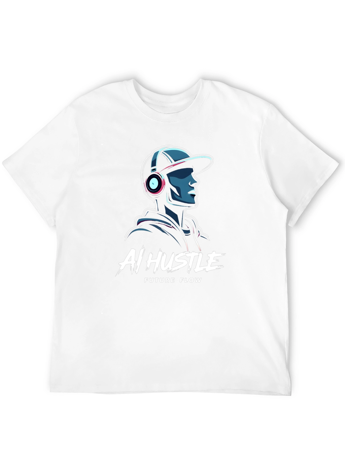 AI Hustle Future Flow Black Graphic Tee