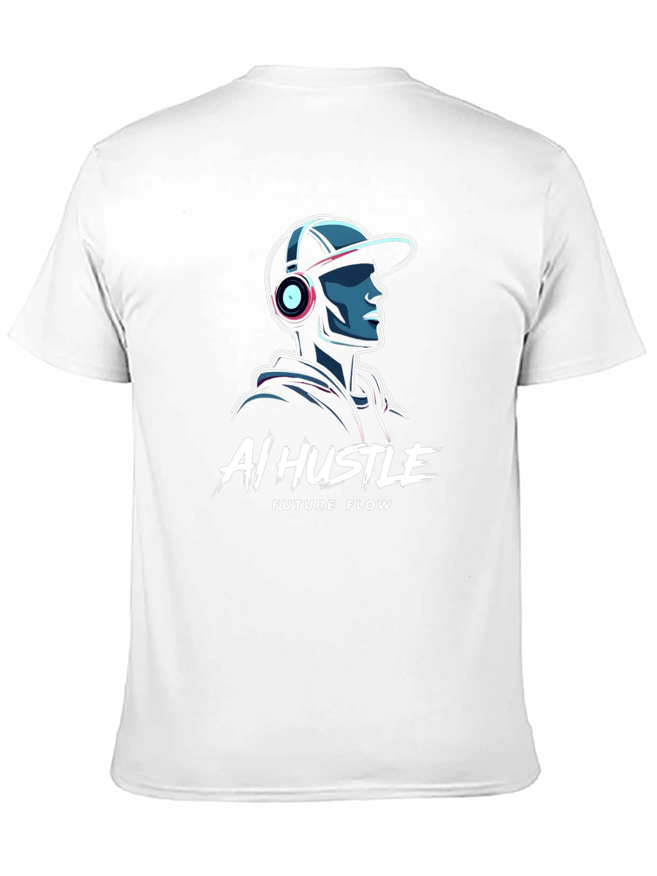 AI Hustle Future Flow Black Graphic Tee