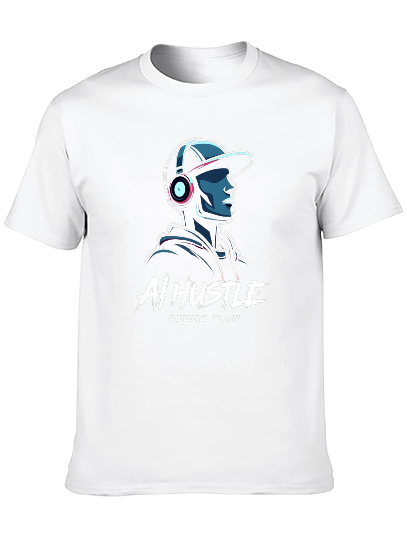 AI Hustle Future Flow Black Graphic Tee