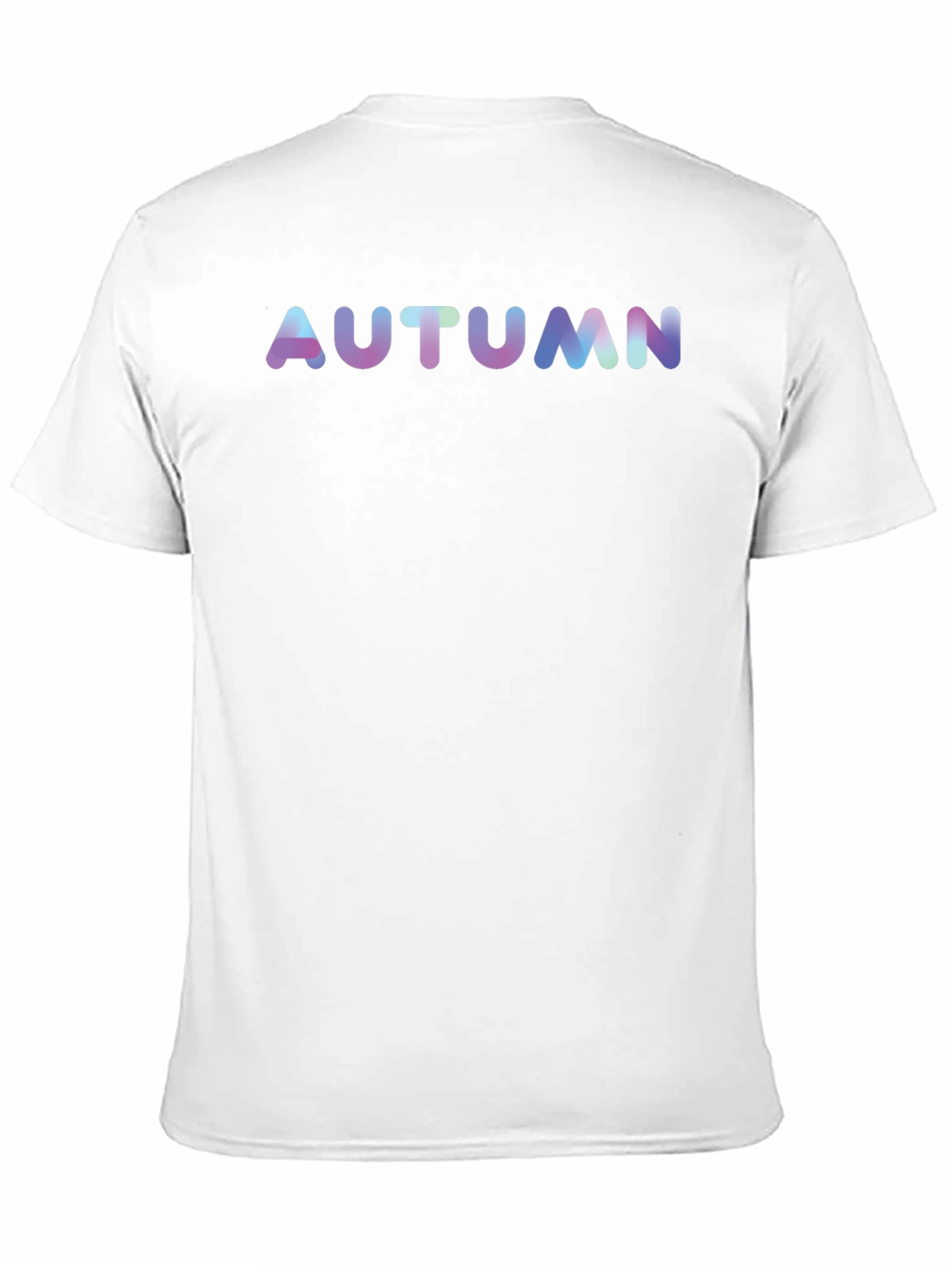 Autumn Black T-Shirt Gradient Text Casual Tee