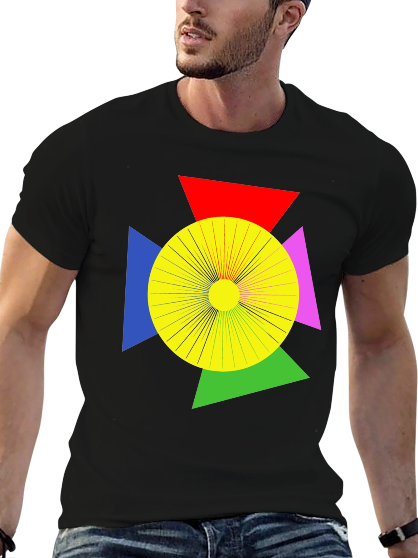 Geometric Graphic Tee - Modern Art T-Shirt