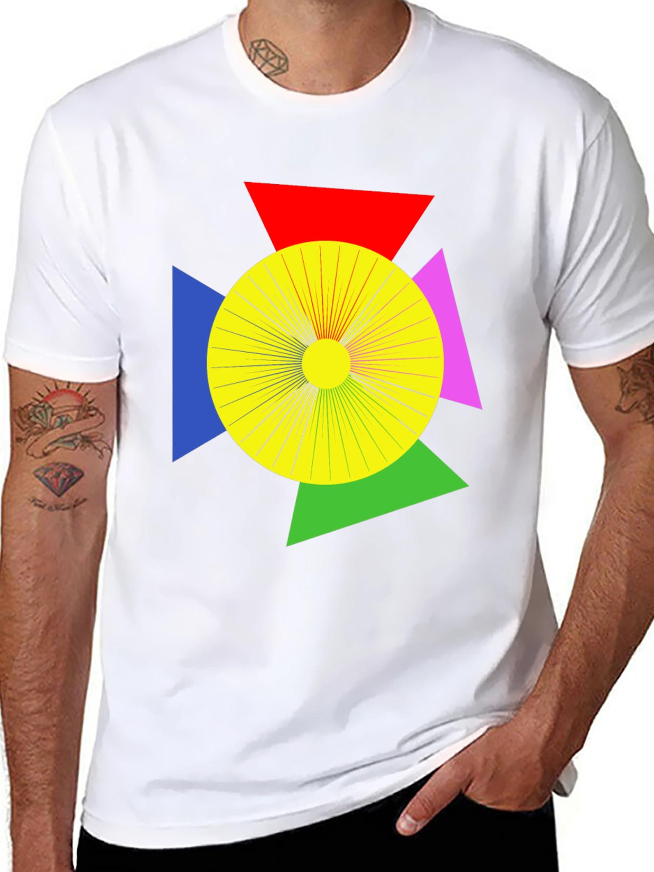 Geometric Graphic Tee - Modern Art T-Shirt