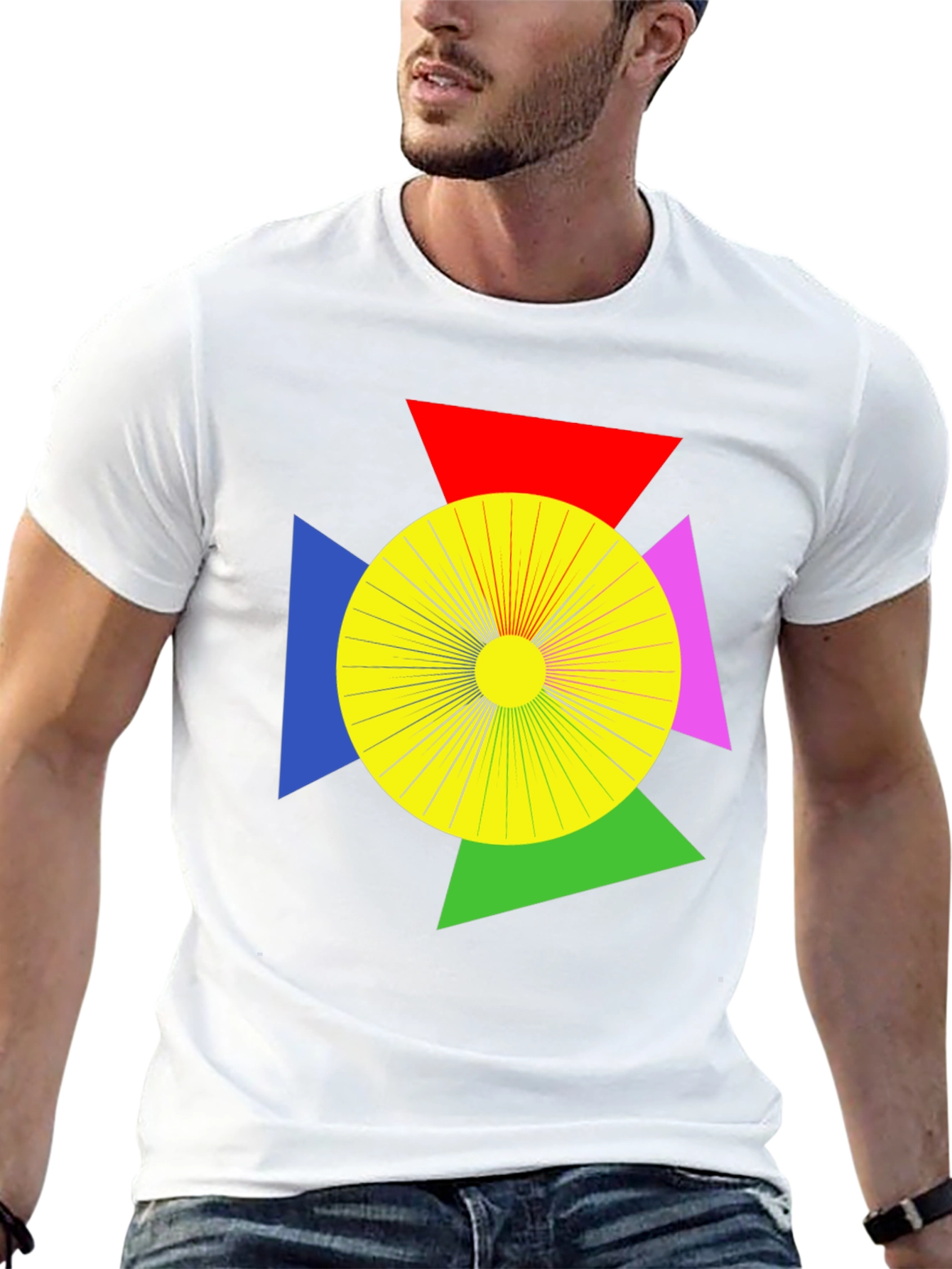 Geometric Graphic Tee - Modern Art T-Shirt
