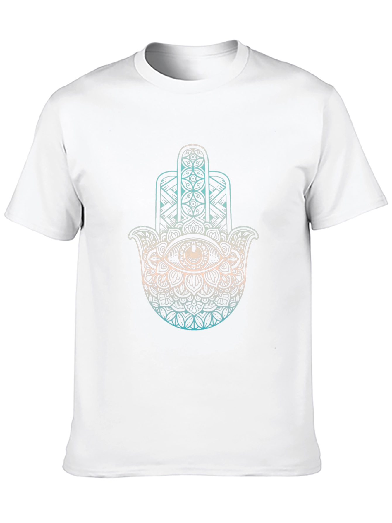 Hamsa Hand Graphic Tee - Black Cotton T-Shirt