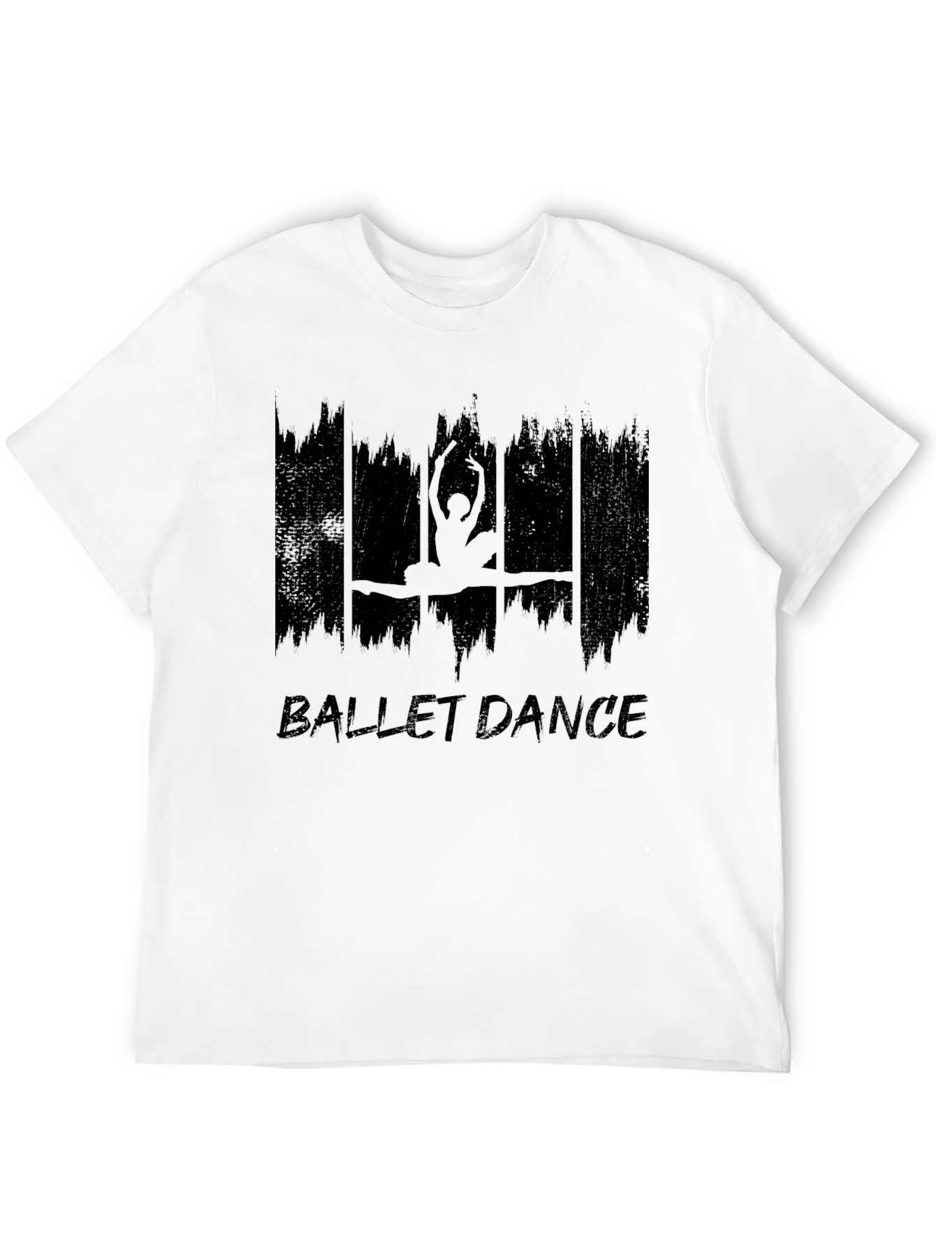 Ballet Dance Graphic Tee - Black Cotton T-Shirt