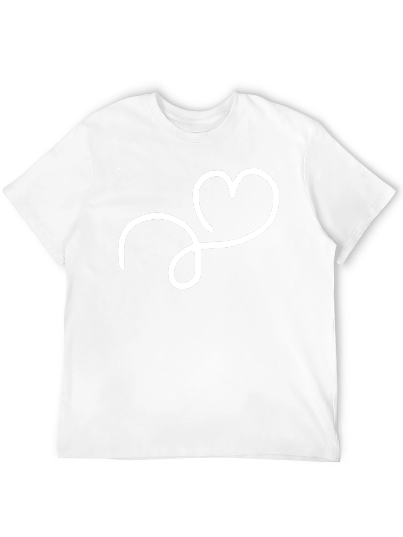 Heart Loop Graphic Tee - Stylish Black T-Shirt