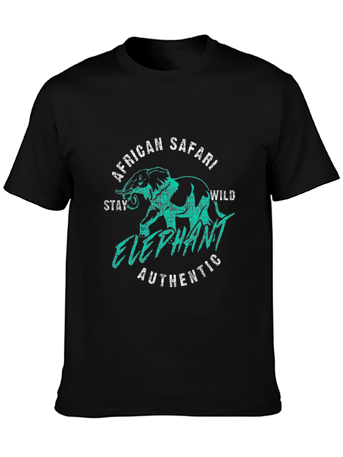 African Safari Elephant Graphic Tee - Wild Adventure T-Shirt