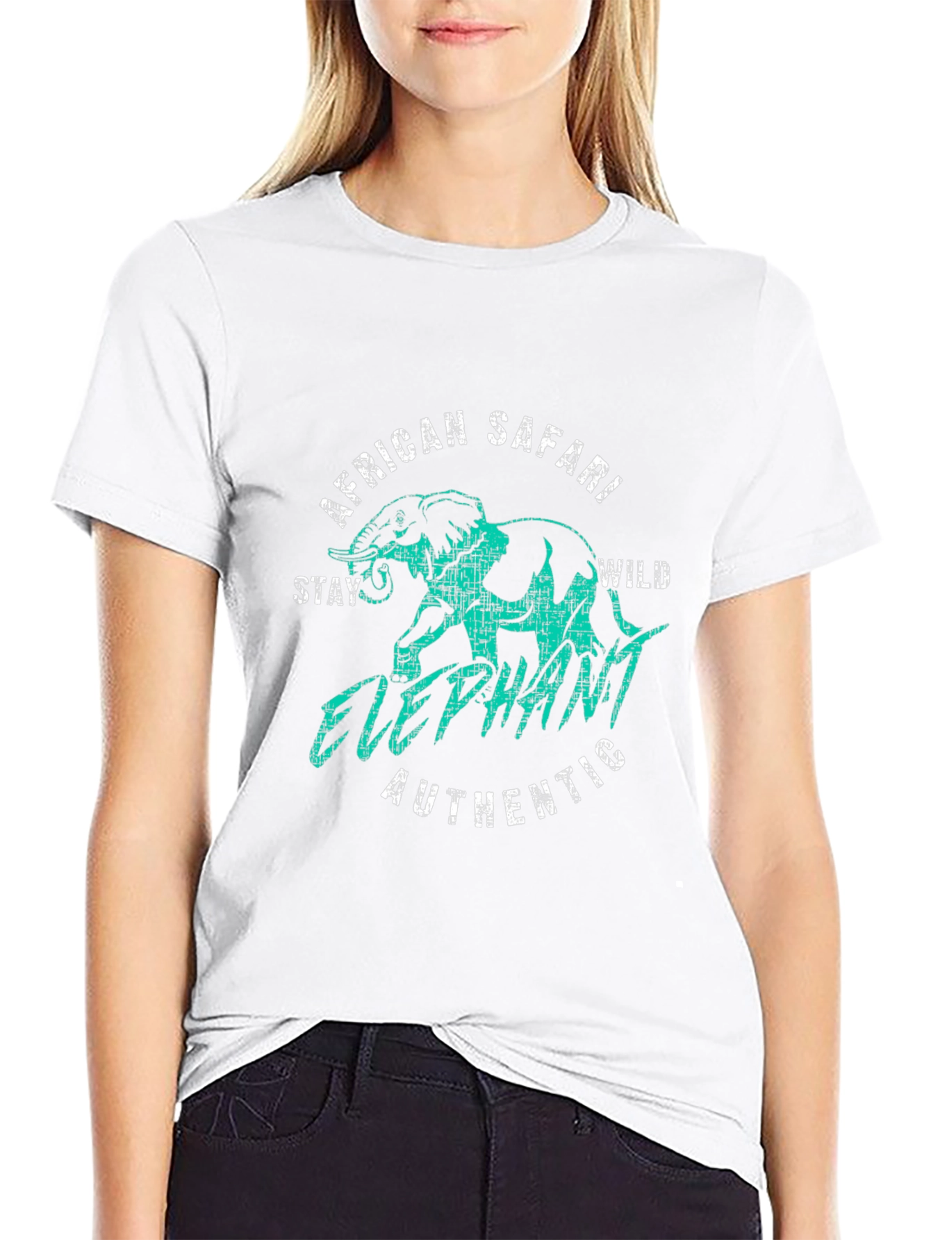 African Safari Elephant Graphic Tee - Wild Adventure T-Shirt