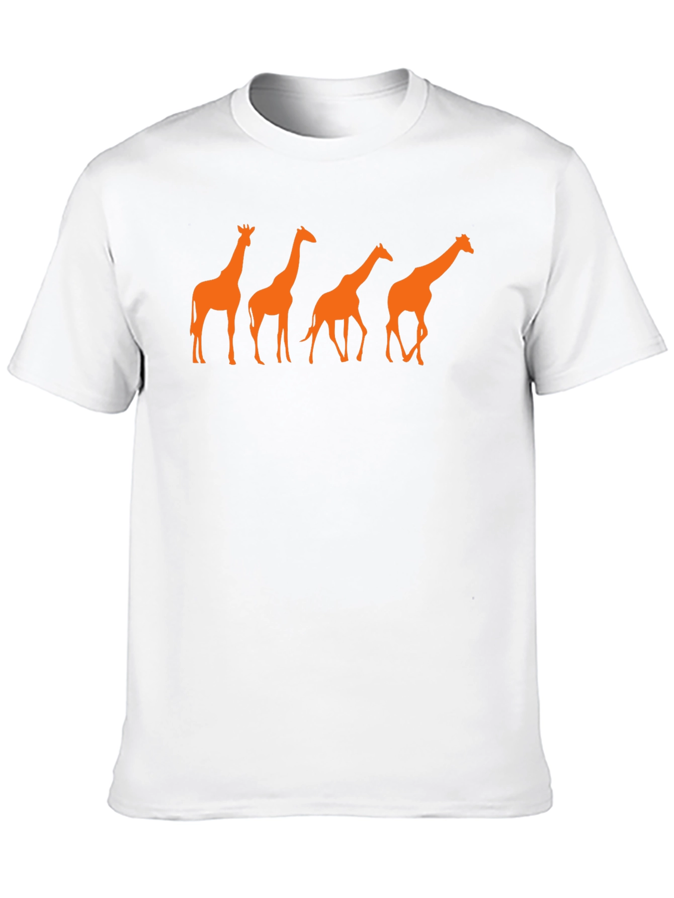 Giraffe Silhouette Graphic T-Shirt - Black