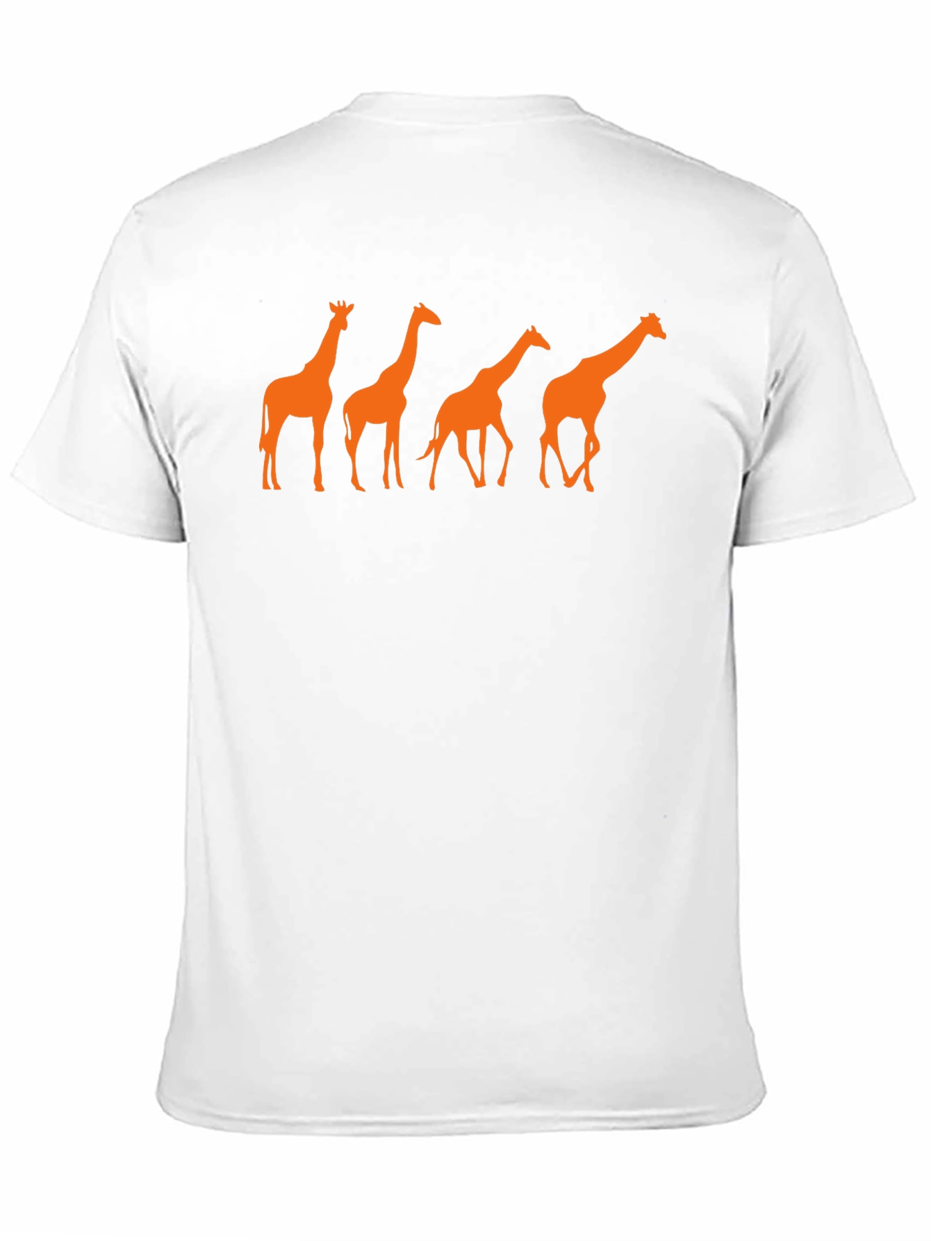 Giraffe Silhouette Graphic T-Shirt - Black