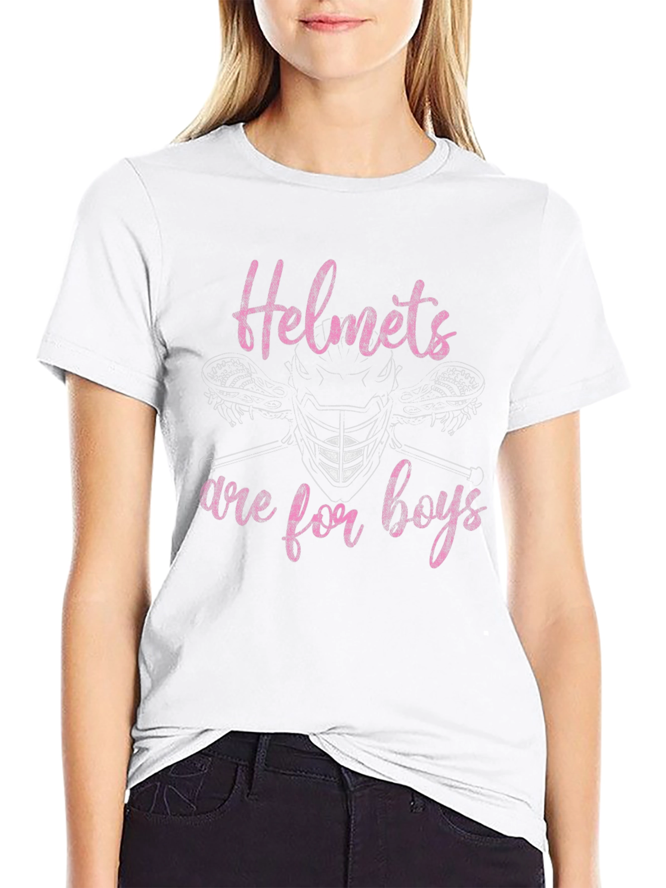 Helmets Are For Boys Lacrosse T-Shirt