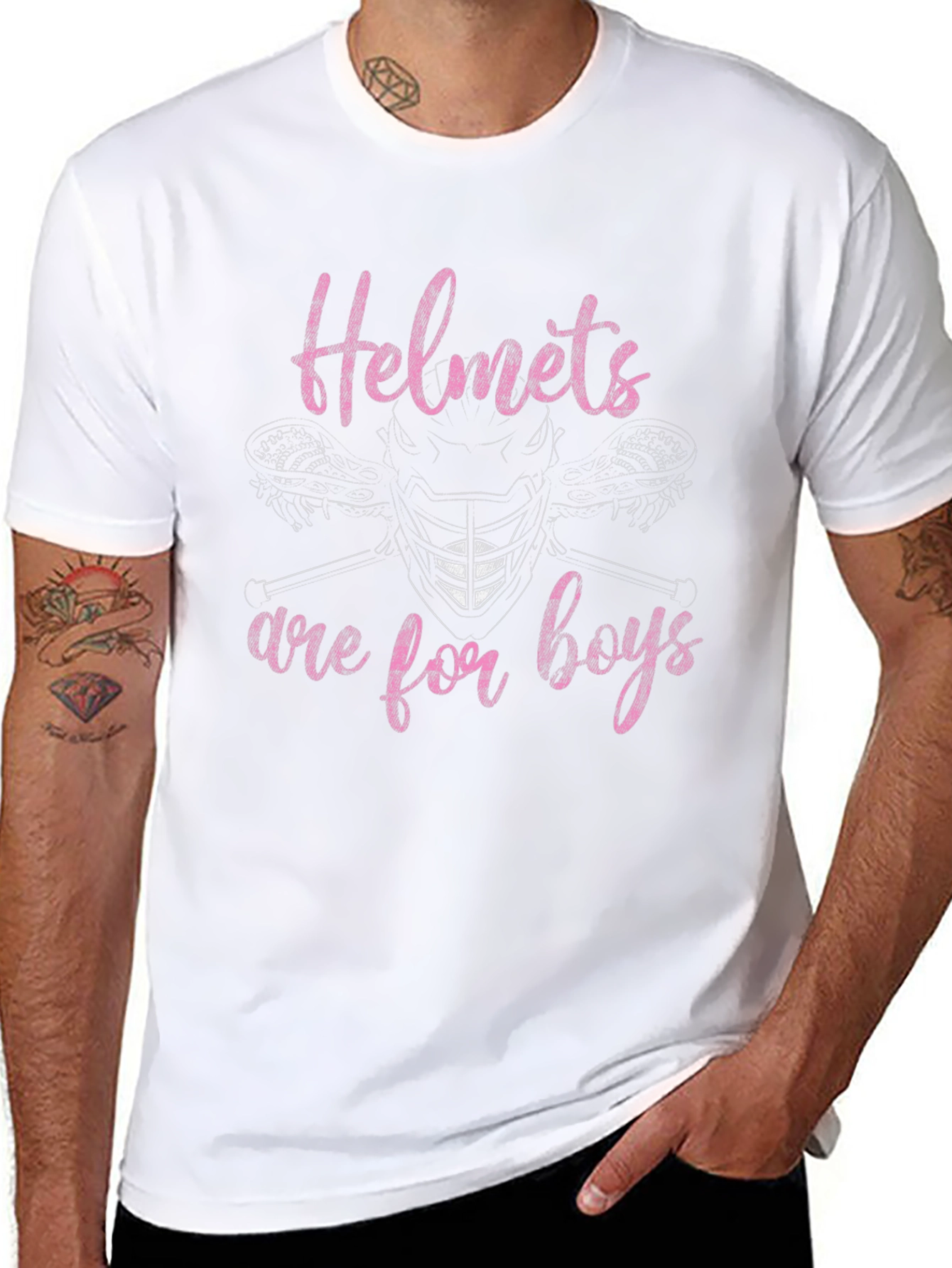 Helmets Are For Boys Lacrosse T-Shirt