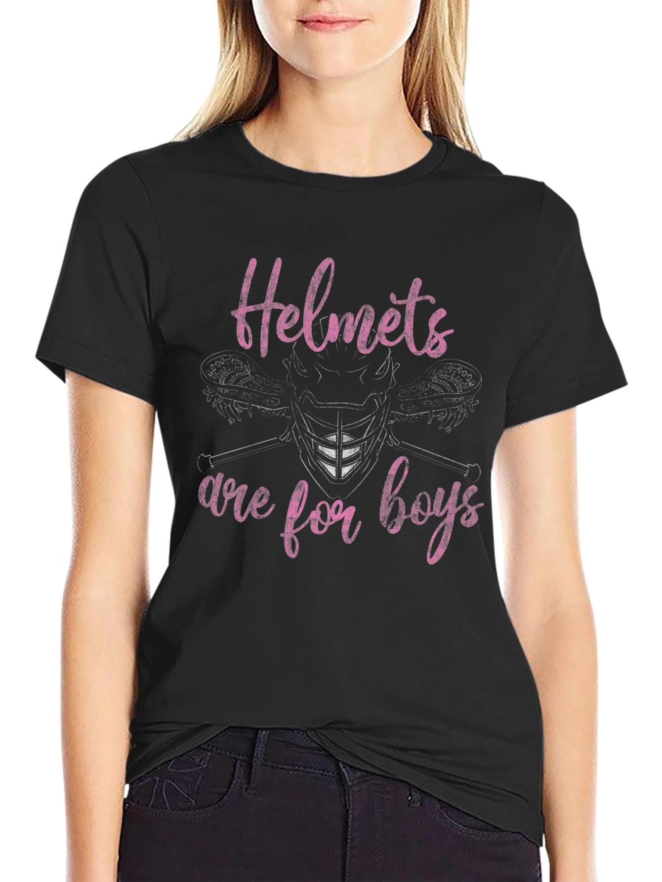Helmets Are For Boys Lacrosse T-Shirt