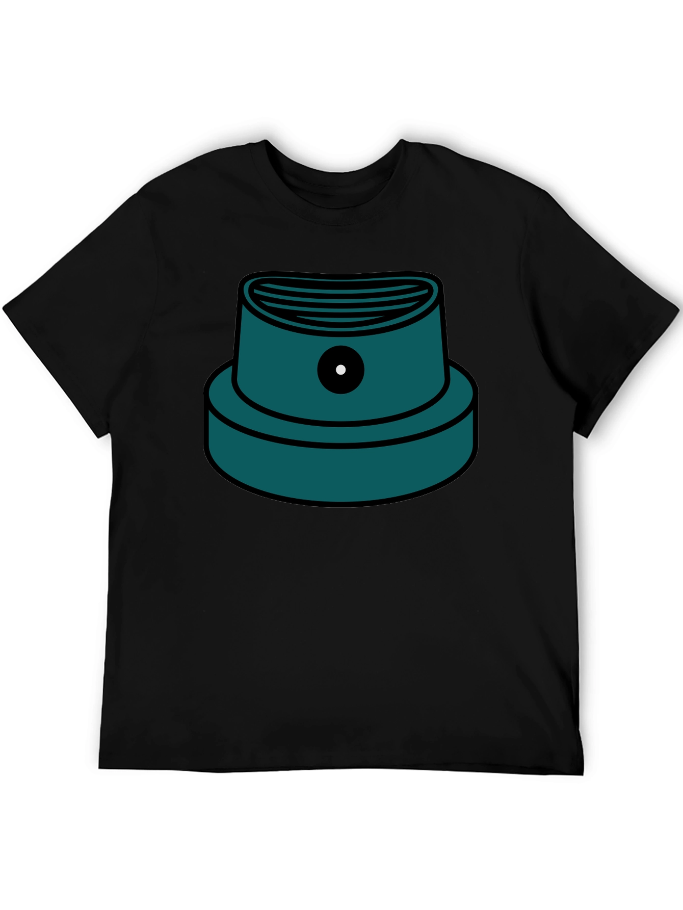 Graffiti Cap Graphic T-Shirt - Black