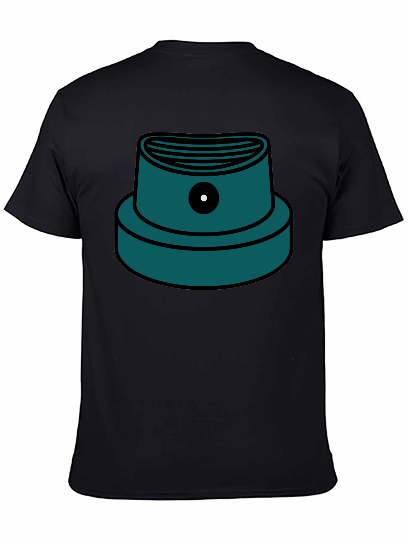 Graffiti Cap Graphic T-Shirt - Black