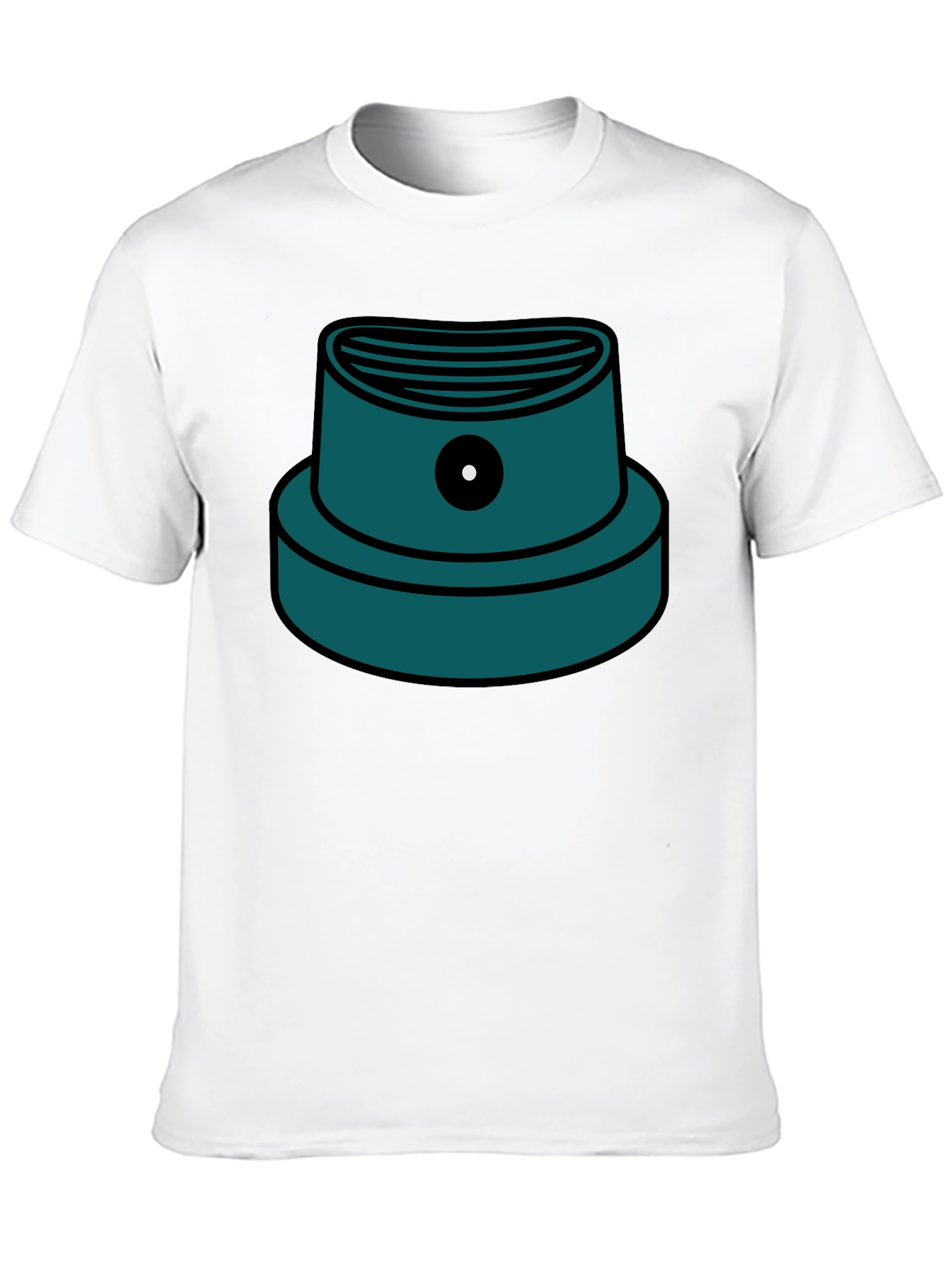 Graffiti Cap Graphic T-Shirt - Black