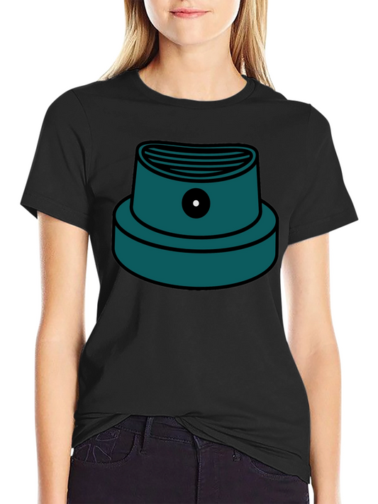 Graffiti Cap Graphic T-Shirt - Black