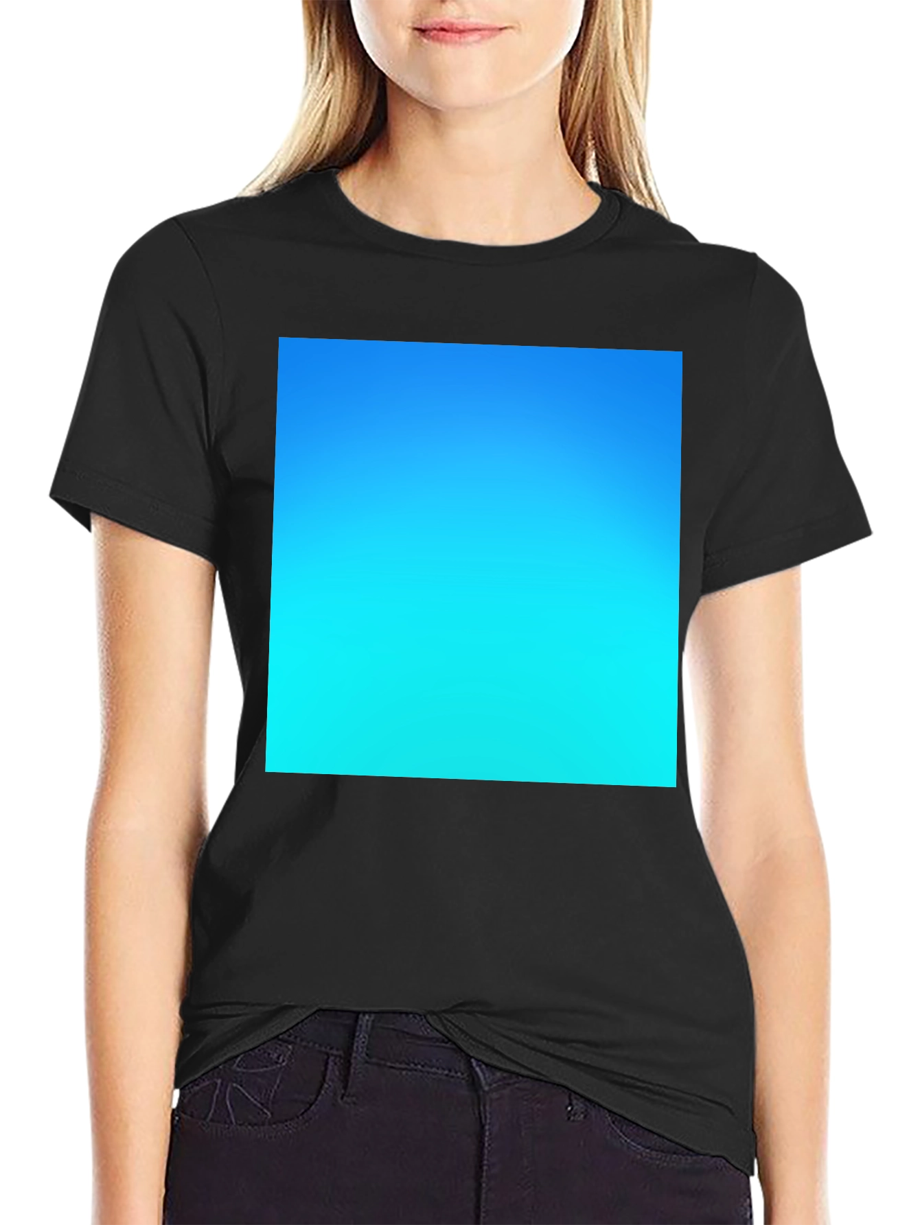 Gradient Blue Sky Tee - Soft Cotton Casual Wear