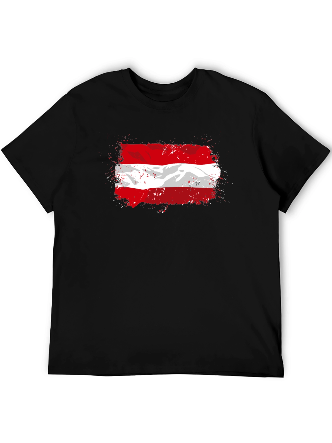 Austrian Flag T-Shirt - Grunge Style Graphic Tee