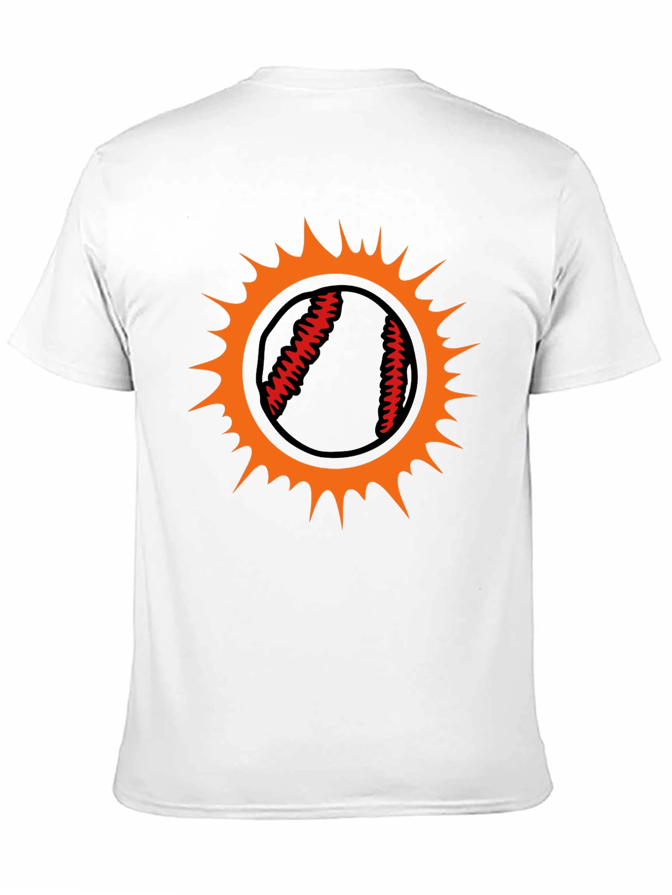 Baseball Sun Graphic Tee - Black
