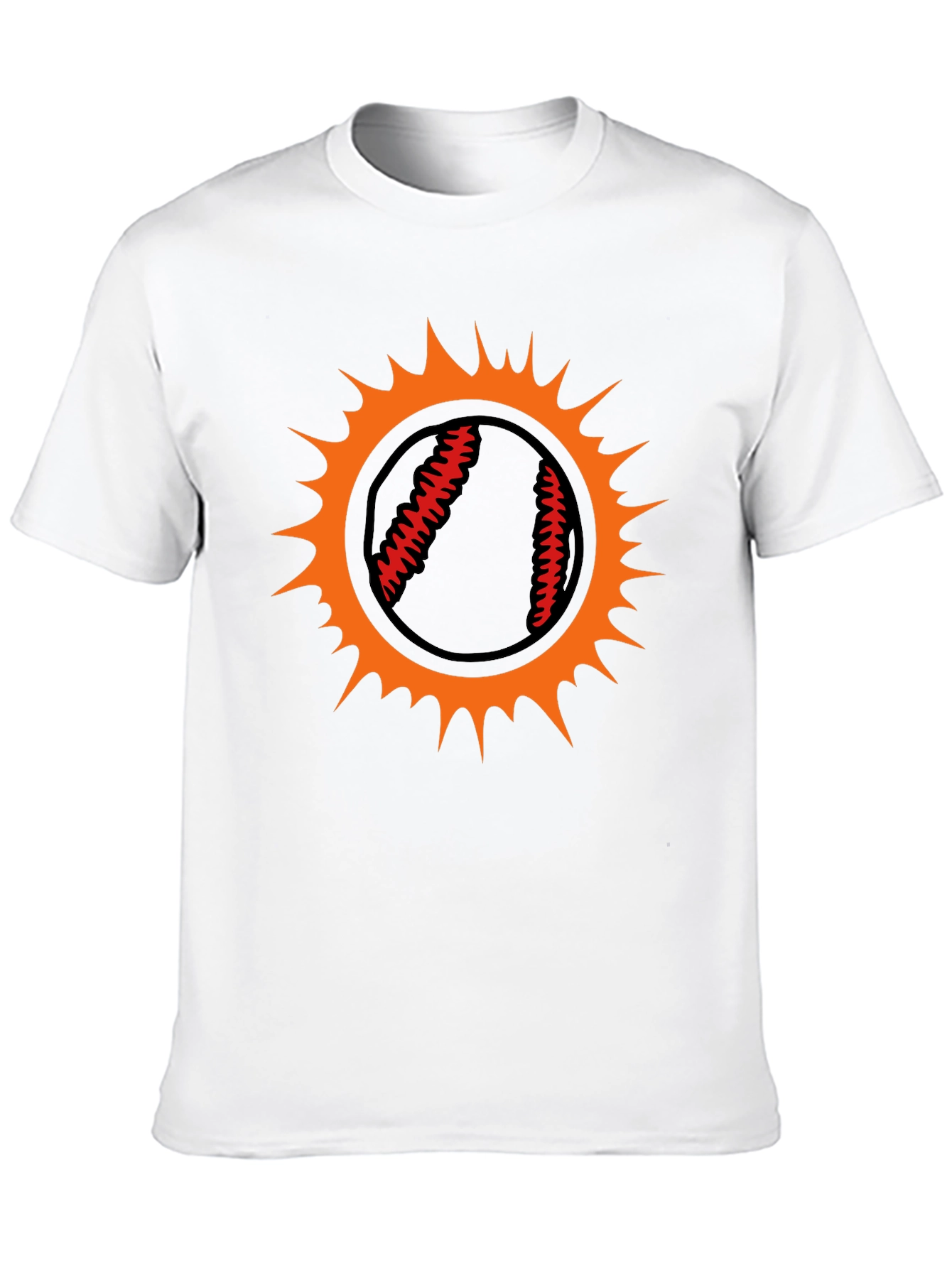 Baseball Sun Graphic Tee - Black