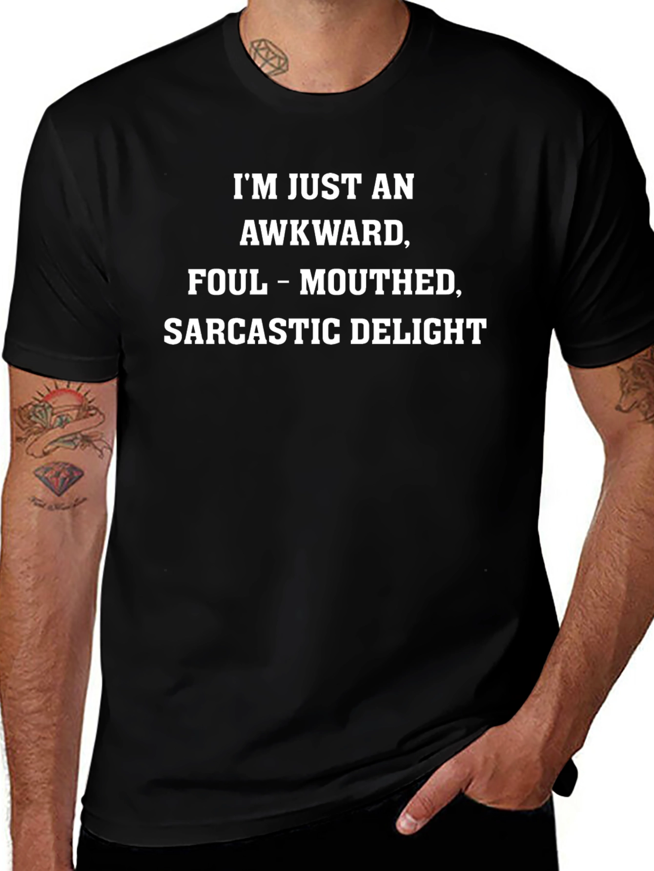 Awkward Sarcastic Delight Black T-Shirt