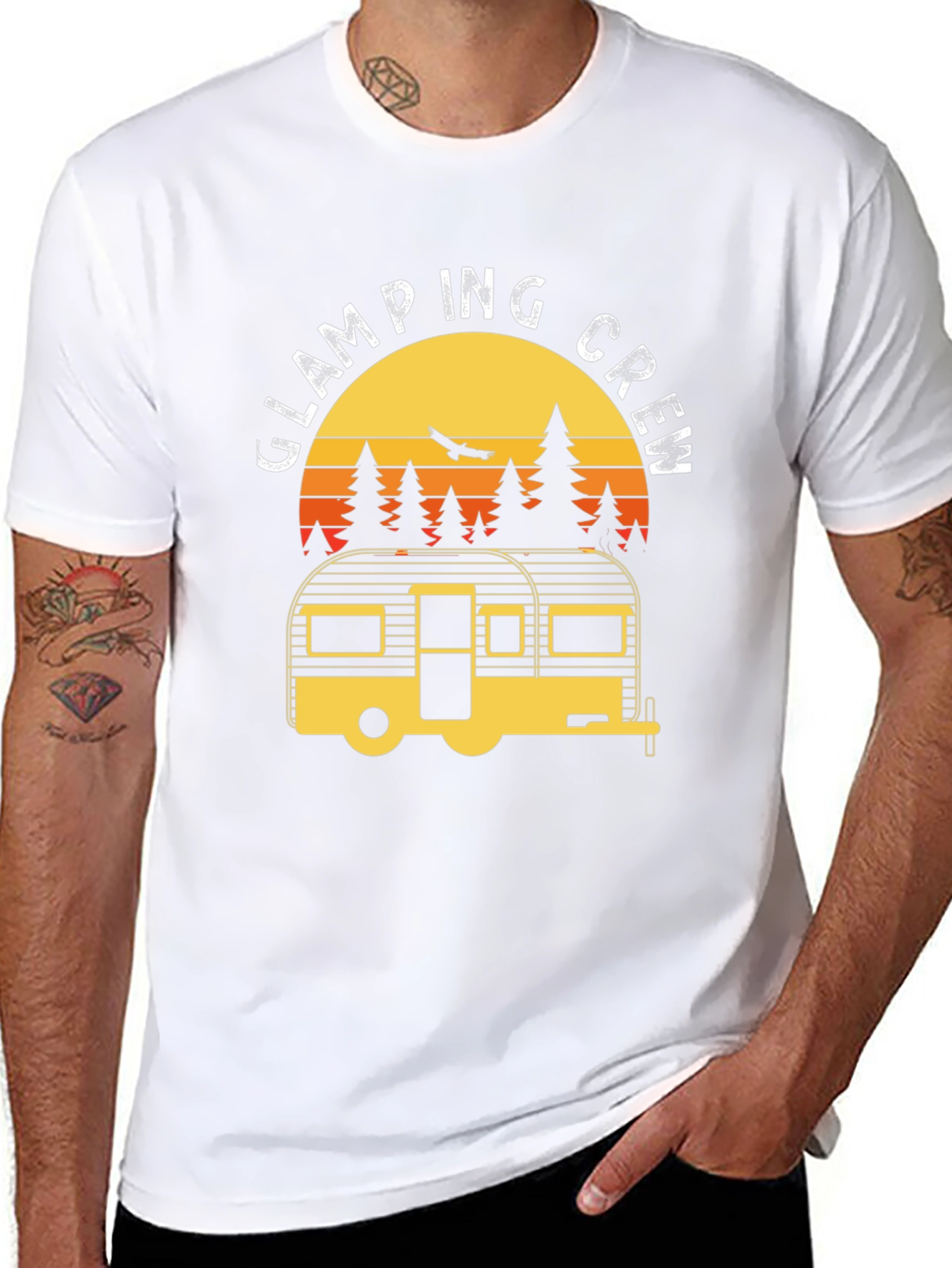 Glamping Crew T-Shirt - Retro Camper Adventure