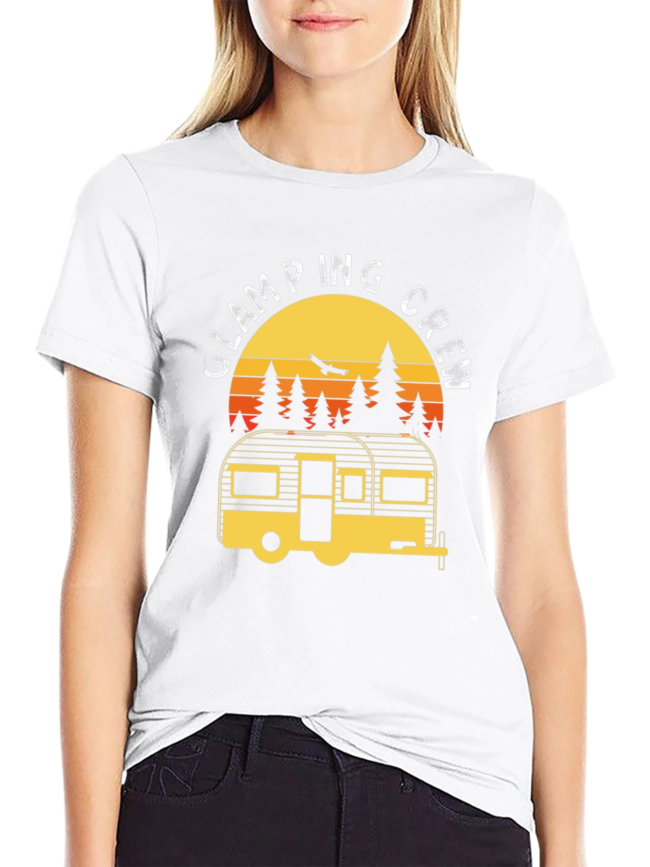 Glamping Crew T-Shirt - Retro Camper Adventure