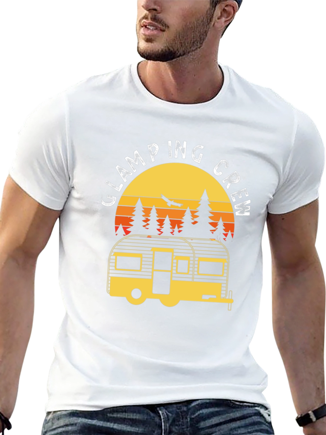 Glamping Crew T-Shirt - Retro Camper Adventure