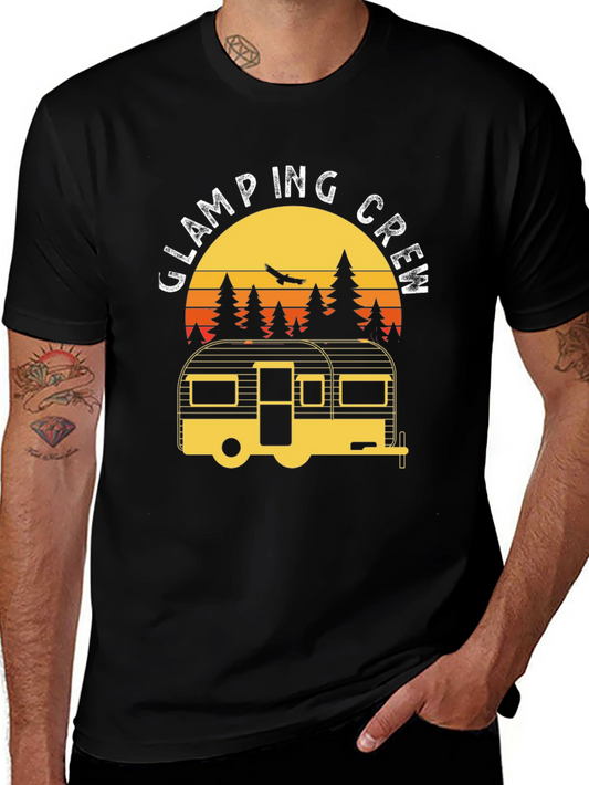 Glamping Crew T-Shirt - Retro Camper Adventure