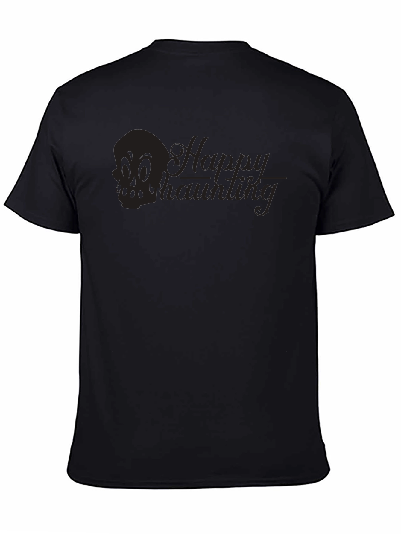 Happy Haunting Graphic T-Shirt - Black