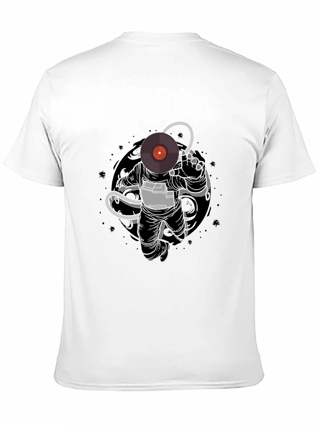 Astronaut DJ Graphic Tee - Black Cotton Blend