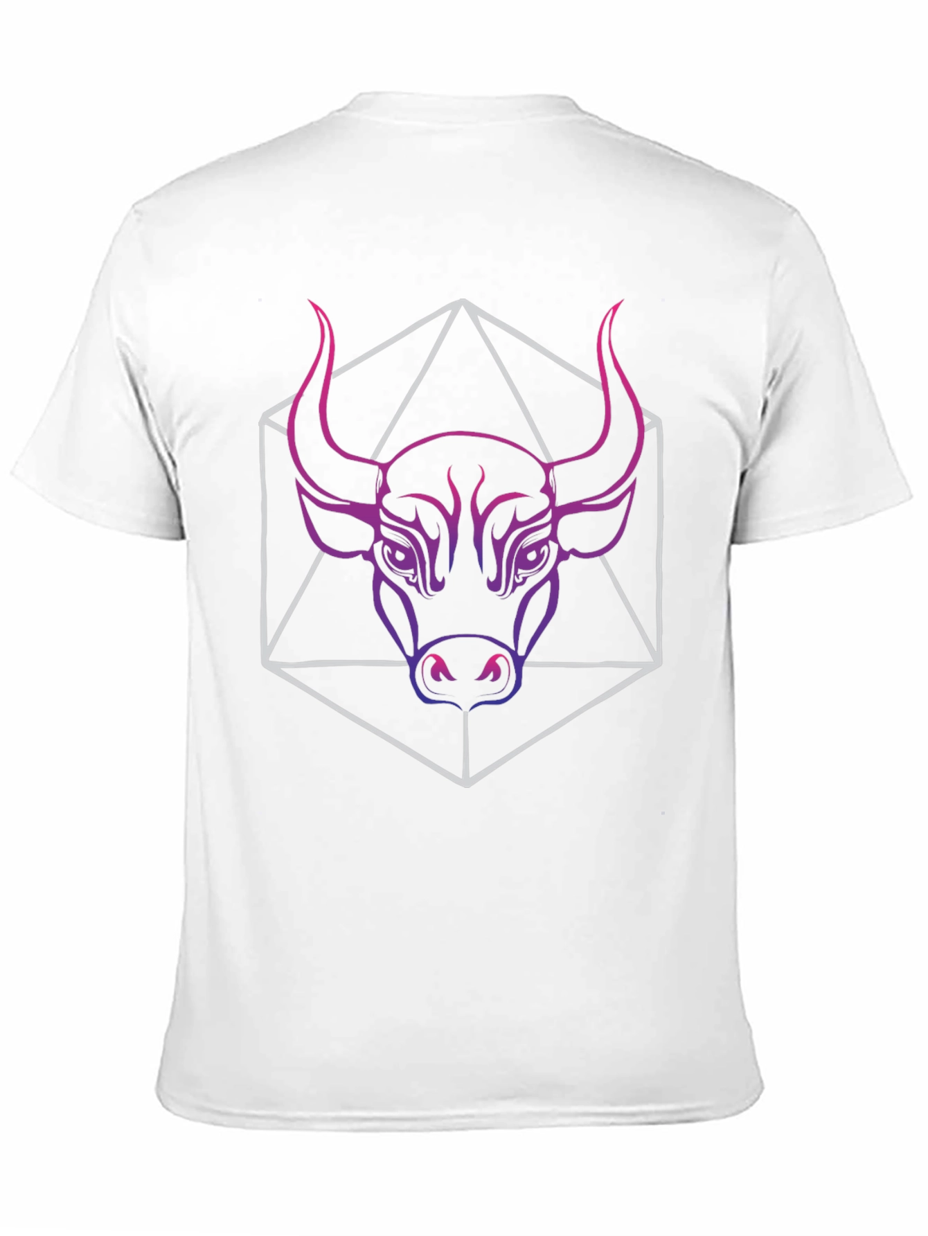 Geometric Bull Graphic Tee - Mens Black T-Shirt