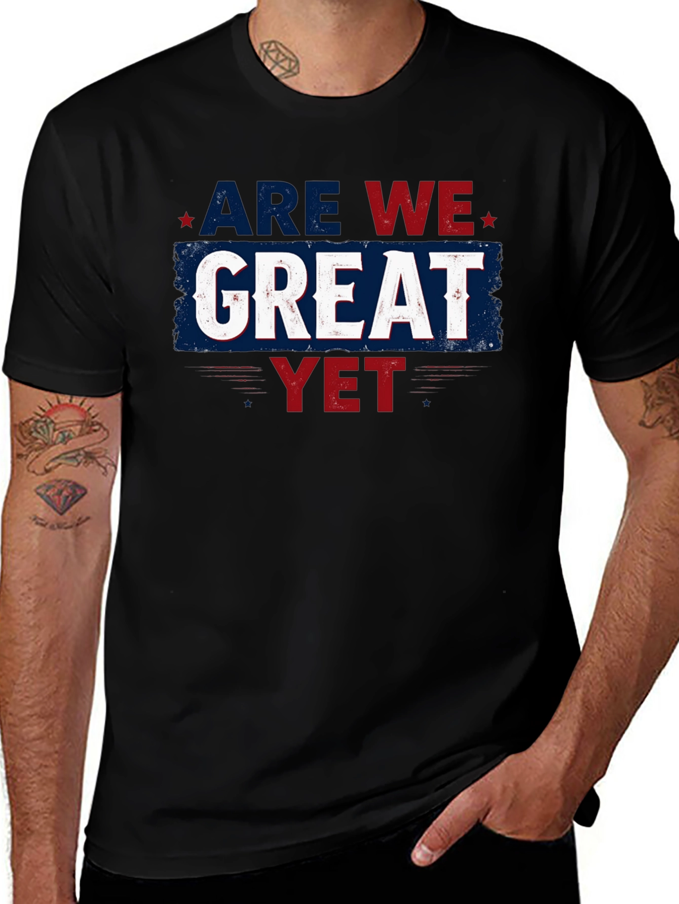 Are We Great Yet T-Shirt - Patriotic Style
