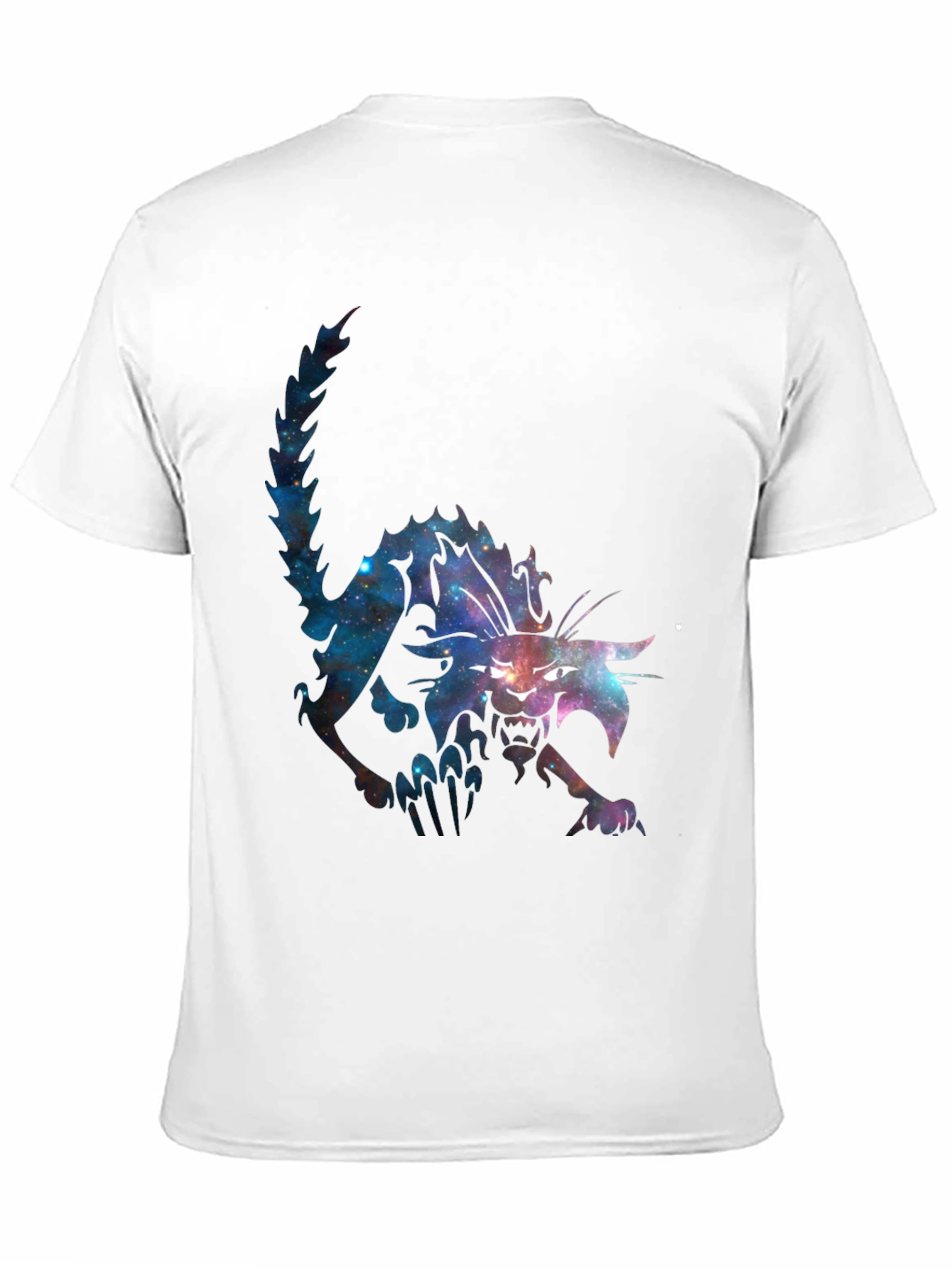 Galaxy Cat Graphic Black T-Shirt
