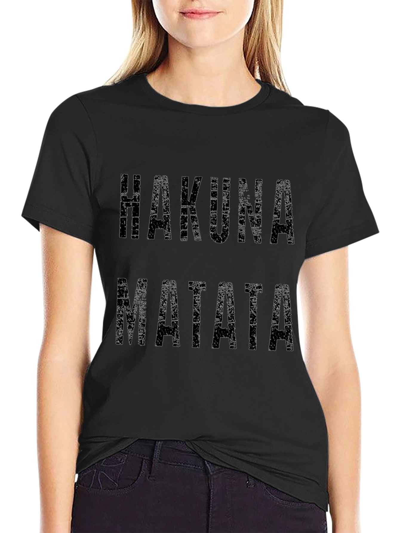 Hakuna Matata Graphic T-Shirt - Black