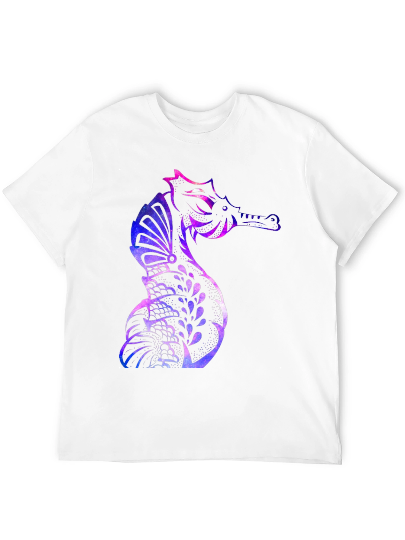 Galaxy Seahorse Graphic T-Shirt - Mens Black Tee