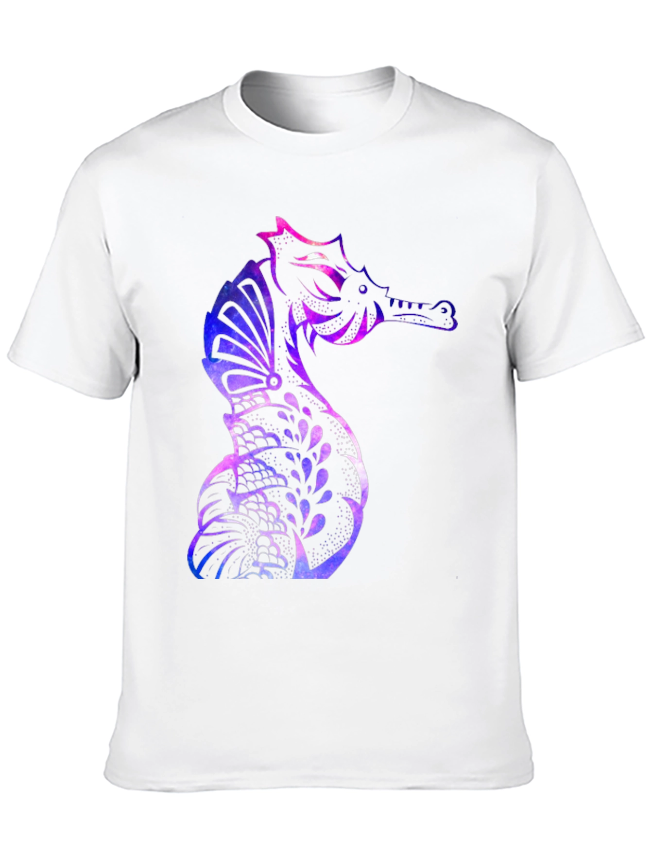 Galaxy Seahorse Graphic T-Shirt - Mens Black Tee