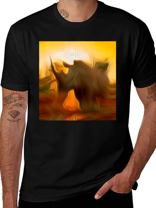 Abstract Art Graphic T-Shirt - Modern Style