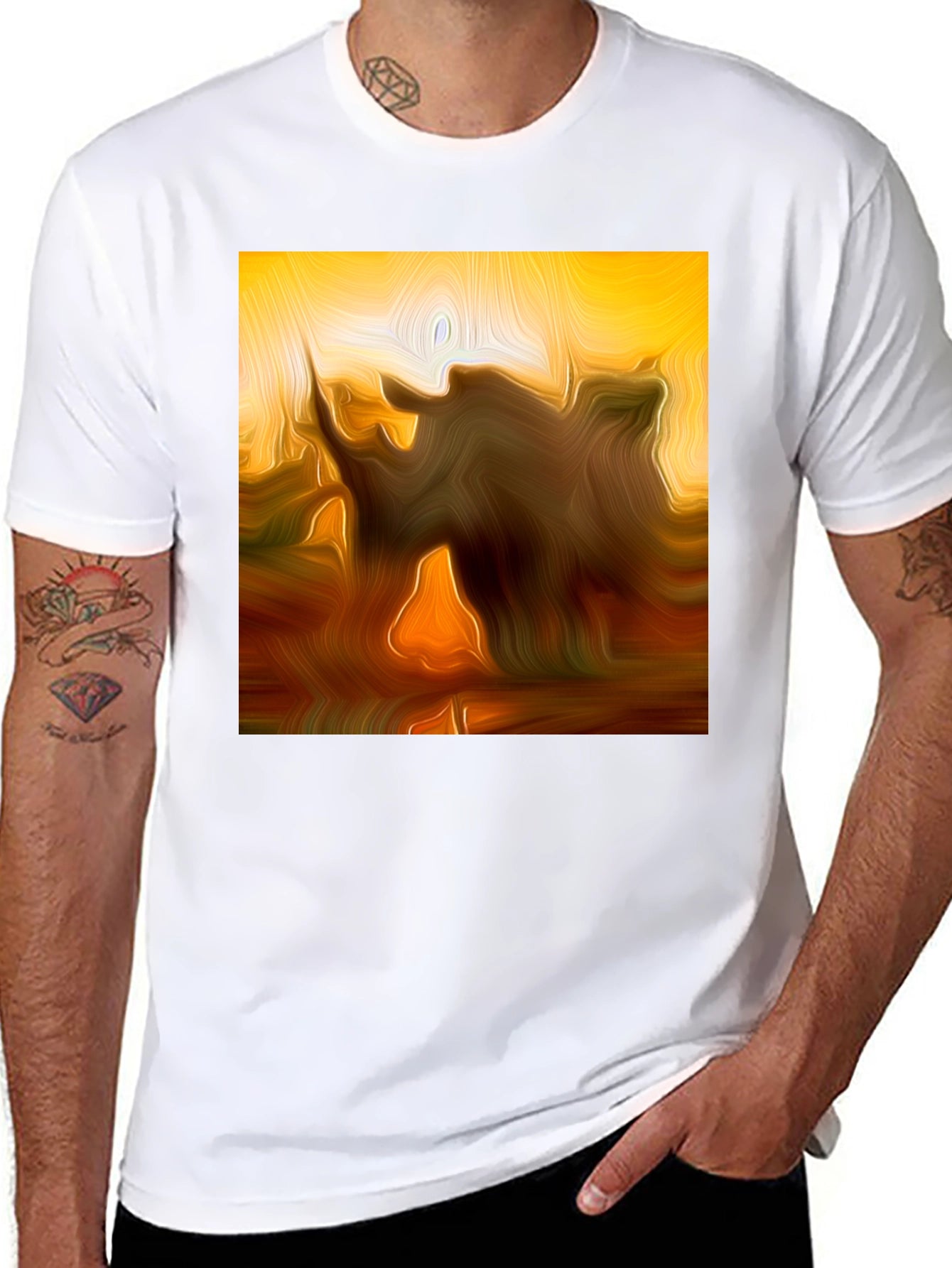 Abstract Art Graphic T-Shirt - Modern Style