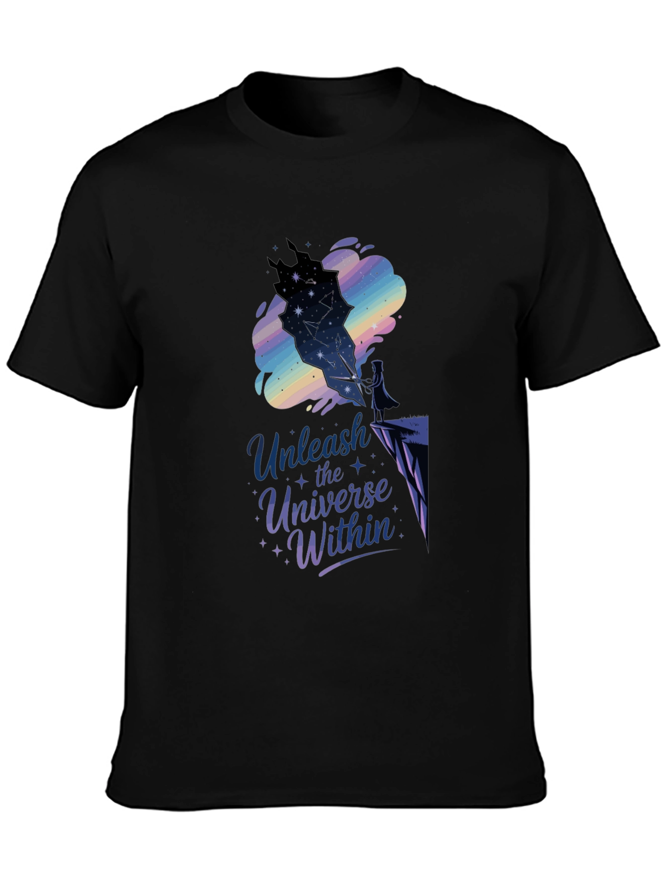 Unleash the Universe Within Black Tee