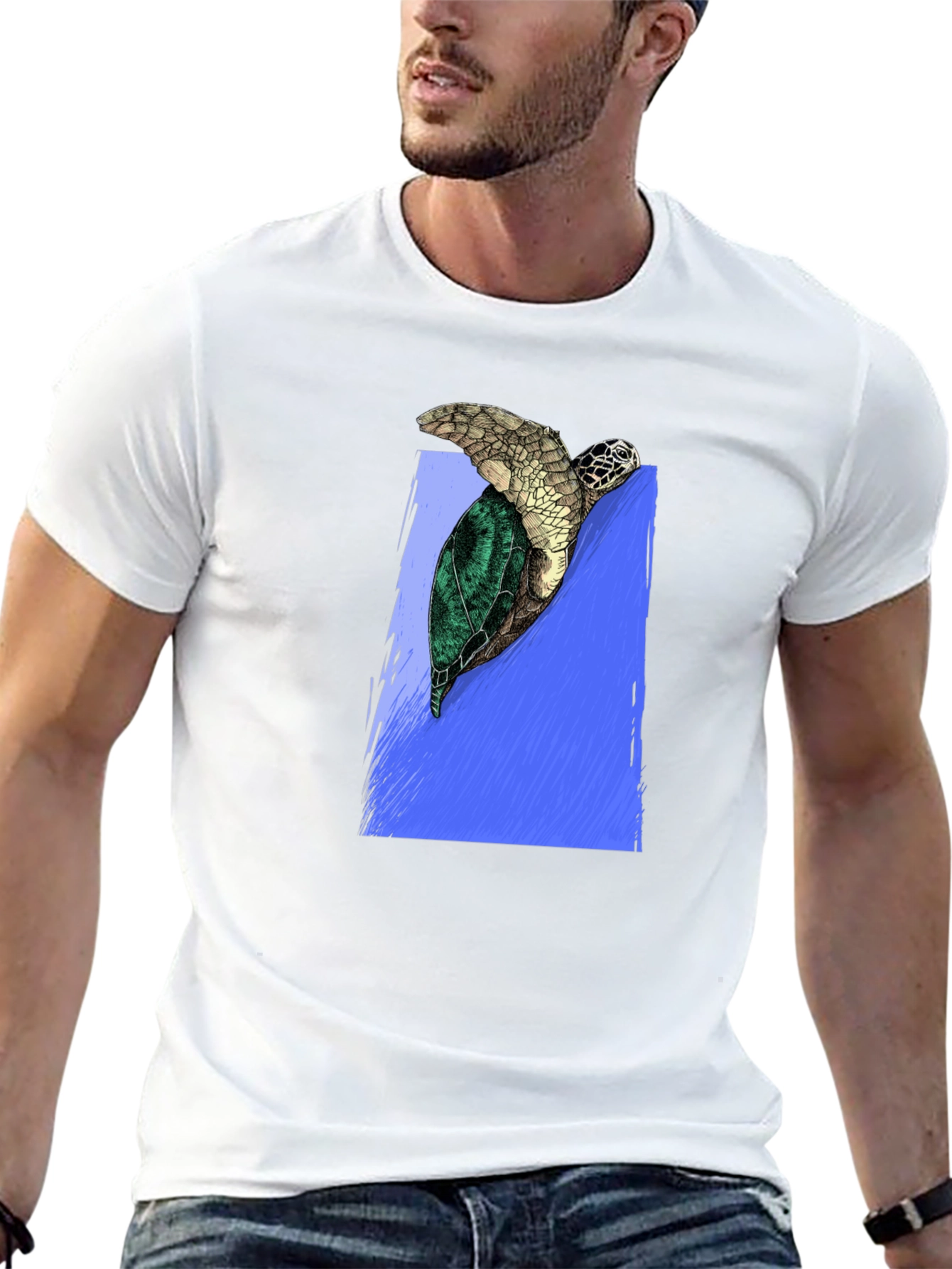 Turtle Graphic Tee - Eco Friendly Style